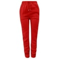thumbnail image 4 of Yuncity Womens Sweatpants Trousers Thickened Warm Trousers Fashionable Outdoor Drawstring Casual Trousers Sweat Pants For Women Red L, 4 of 6