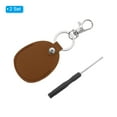 thumbnail image 3 of Uxcell Leather Key Fob, 2 Pack Genuine Leather Air Tag Holder Portable Key Fob Keychain, Brown, 3 of 6