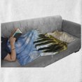 thumbnail image 6 of Italian Soft Flannel Fleece Blanket, View of Earth Road Path Between Trees Row in Mediterranean Historic Culture, Cozy Plush for Indoor and Outdoor Use, 70" x 90", Cream Green Blue, by Ambesonne, 6 of 6