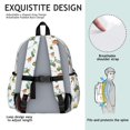 thumbnail image 5 of Tractor and Wheelbarrows White Pattern Cute School Backpack with Padded Back and Adjustable Shoulder Straps 13.4"x11"x4.7", 5 of 5
