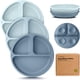 thumbnail image 1 of Platos con Succión KeaBabies Pack de 3 de Silicona Divididos para Niños, 1 of 9