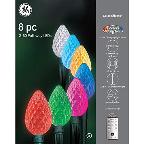 GE Color Changing Christmas Lights Pathway Markers with Remote Control