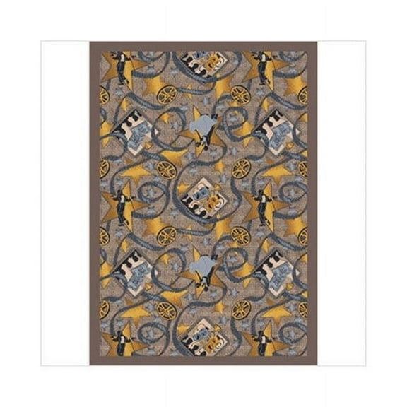 Silver Screen Taupe 3 ft.10 in. x 5 ft.4 in.  WearOn Nylon Machine Tufted- Cut Pile Gaming and Entertainment Rug