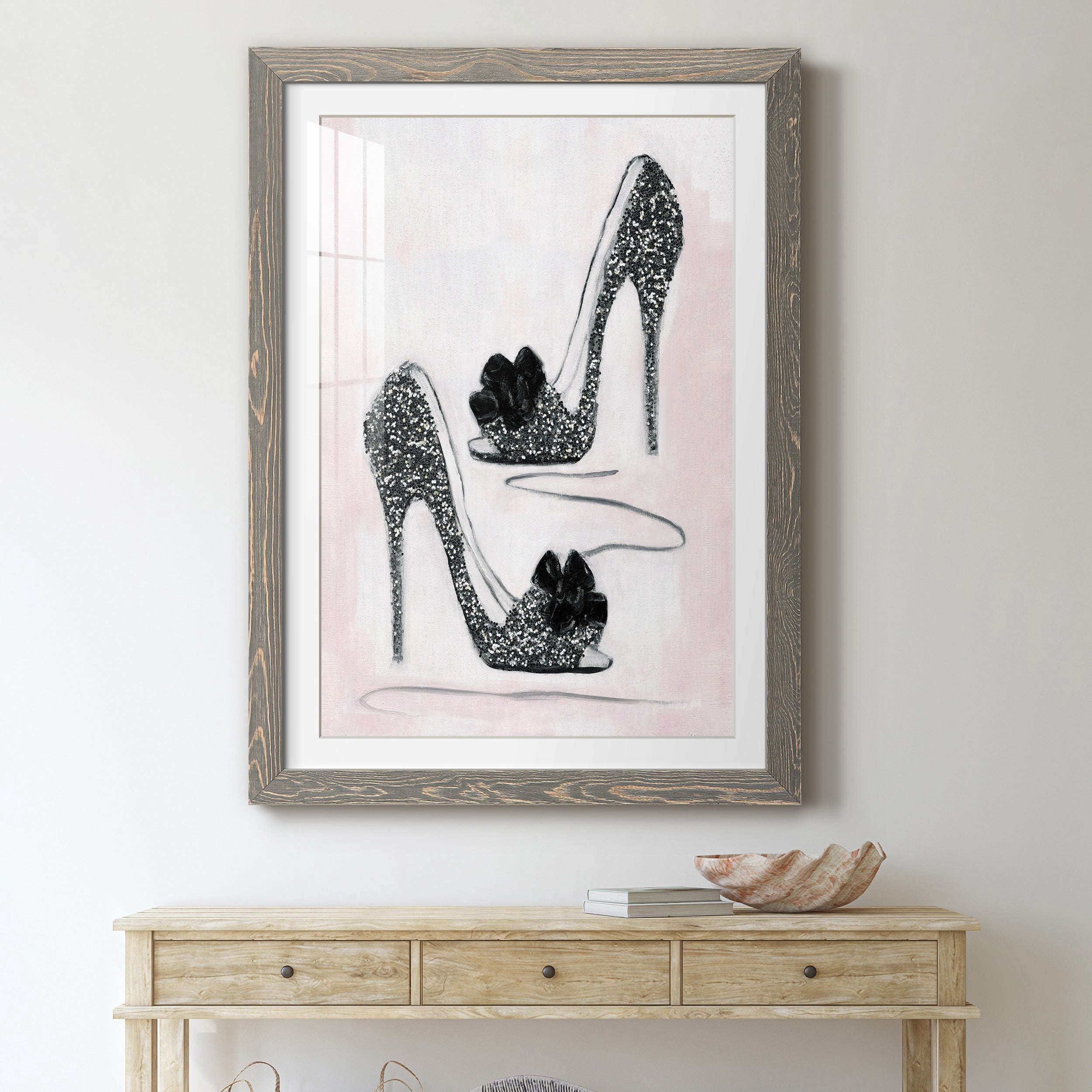 Shoes That Dazzle I - Premium Framed Print - Distressed Barnwood Frame - Ready to Hang