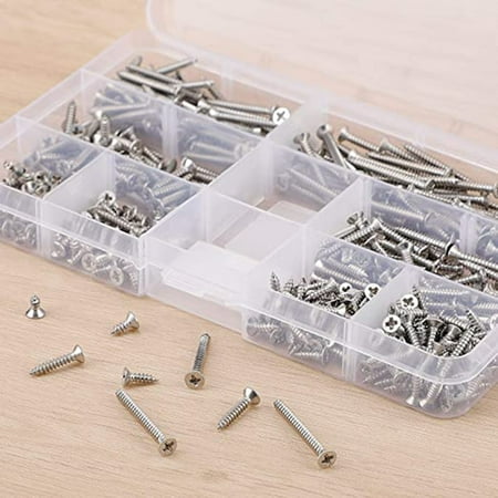

PhoneSoap Countersunk 304M3 Stainless Set Steel Head Boxes 15 400PCS Tapping Tools & Home Improvement Grey