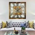 thumbnail image 4 of THE GEARS CLOCK Wall Clock with Real Moving Gears AM-LI_ 24 in Square Vintage-Brown, 4 of 10
