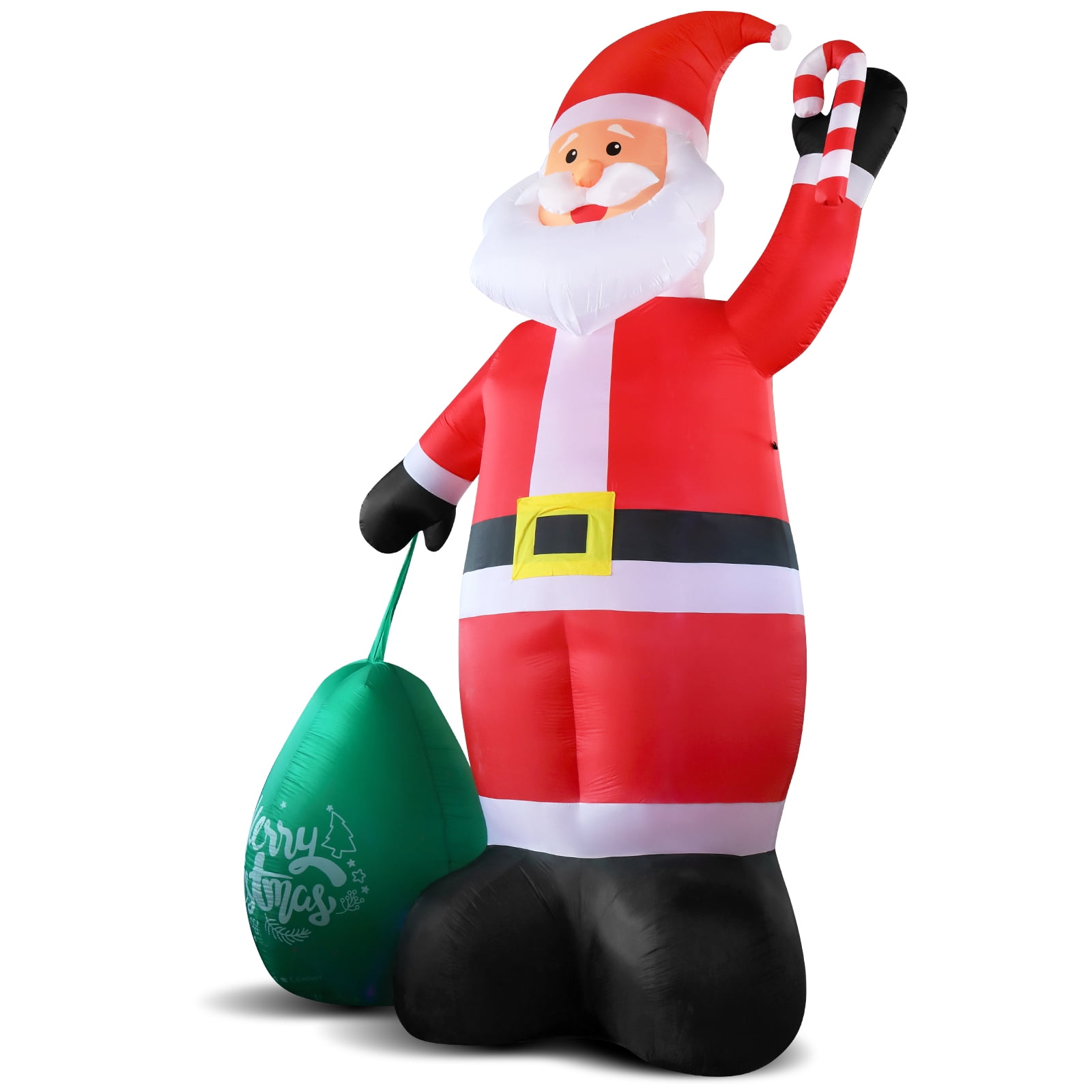 Astoutdoor 14 ft Lighted Christmas Inflatable Decoration, Giant Santa Claus with Gift Bag, Built-in LED Lights, Blow Up Yard Decor for Holiday Party Front Yard Lawn Garden