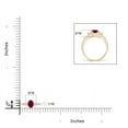 thumbnail image 4 of ANGARA Natural Classic Oval Ruby and Diamond Three Stone Engagement Ring in 14K Yellow Gold for Women (Size-5x3mm) | July Birthstone, Birthday, Anniversary, Jewelry Gift for Women | Natural Ruby Ring, 4 of 9