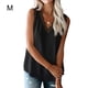 thumbnail image 1 of Camiseta de mujer Encaje Cuello en V Sin mangas Blusa informal Top de verano, Negro, M tholdsy AP001334-12, 1 of 7