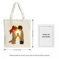 thumbnail image 3 of Tote Bag : Red & Black Characters Clasping Hands Warm Glow Background - Perfect for Shopping Travel & Parties, 3 of 4