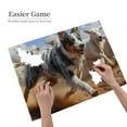 thumbnail image 2 of 1000-Piece Wooden Jigsaw Puzzle for Adults & Families - Running Dog Herding Cattle , Fun & Educational Brain-Teasing Game, Artistic Home Decor, 2 of 7