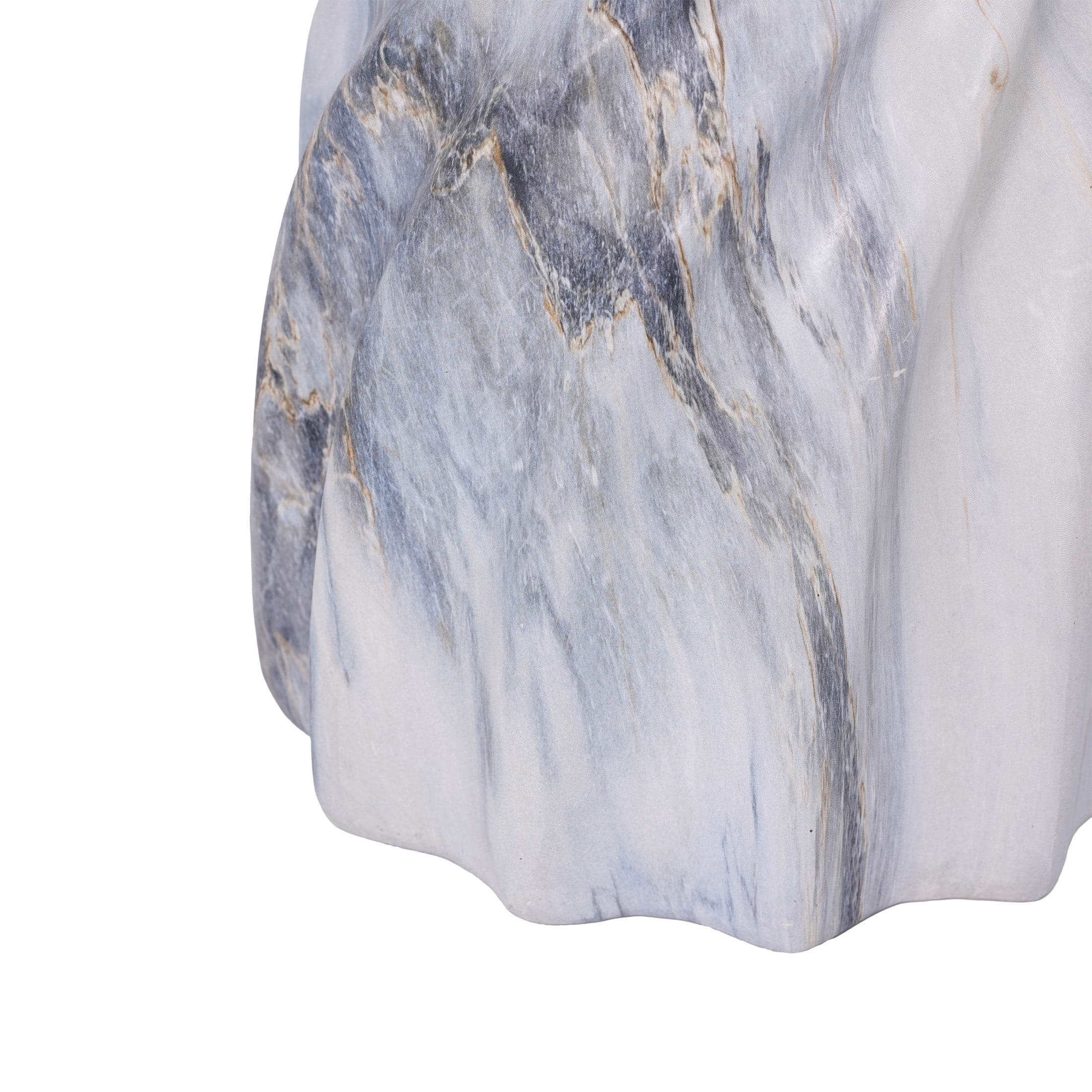 Christopher Knight Home 19" Indoor Outdoor Lightweight Concrete Hourglass Accent Side Table, Blue Marble
