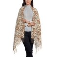 thumbnail image 3 of Cauagu Indian Paisley1 Print Women Wrap Shawl tassels Scarves Retro Scarf 77.6"X28.3", 3 of 8