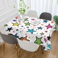 thumbnail image 2 of Yayeee Tablecloths 54" x 54" Rectangle Wrinkle Resistant Party Table Cover, Green Stars, 2 of 8