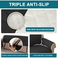 thumbnail image 4 of Recliner Chair Covers, 100% Waterproof Sofa Covers Chair Cover Slipcover Couch Protector Triple Non-slip Sofa Slipcover for 1 Cushion Furniture Protector for Pets, Kids, Dog (23", Black), 4 of 6