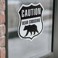 thumbnail image 4 of Caution Bear Crossing (5 Pack) 6 inch X 6 inch Shield Shaped Heavy Duty 3.2 mil Vinyl Decals Weather Resistant Made in the USA, 4 of 5