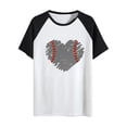 thumbnail image 4 of Birdeem Mode Femme Été Col Rond Loisirs Manches Courtes Imprimé Baseball, 4 of 4