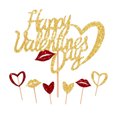 thumbnail image 1 of Ruiboury Valentine's Day themed letter cake topper, 1 of 9