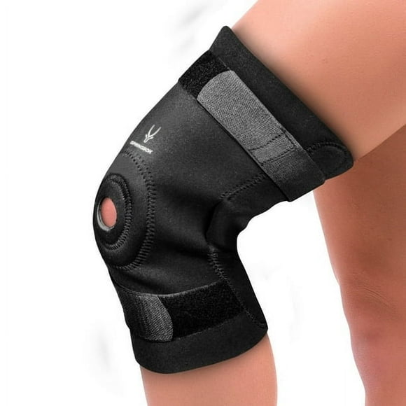 Hinged Knee Brace for Adults, Men & Women (Black, 1Pc), Adjustable Support with Removable Side Stabilizers, Ideal for Arthritis, ACL, PCL, Sports, Sprains, Joint Pain Relief, Meniscus Tear