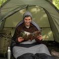 thumbnail image 3 of Heated Sleeping Bag, Lightweight Sleeping Bag with Multi USB Powered Heating Pads, Waterproof Compact Envelope Sleeping Bag for Backpacking Hiking, Gray, 3 of 10
