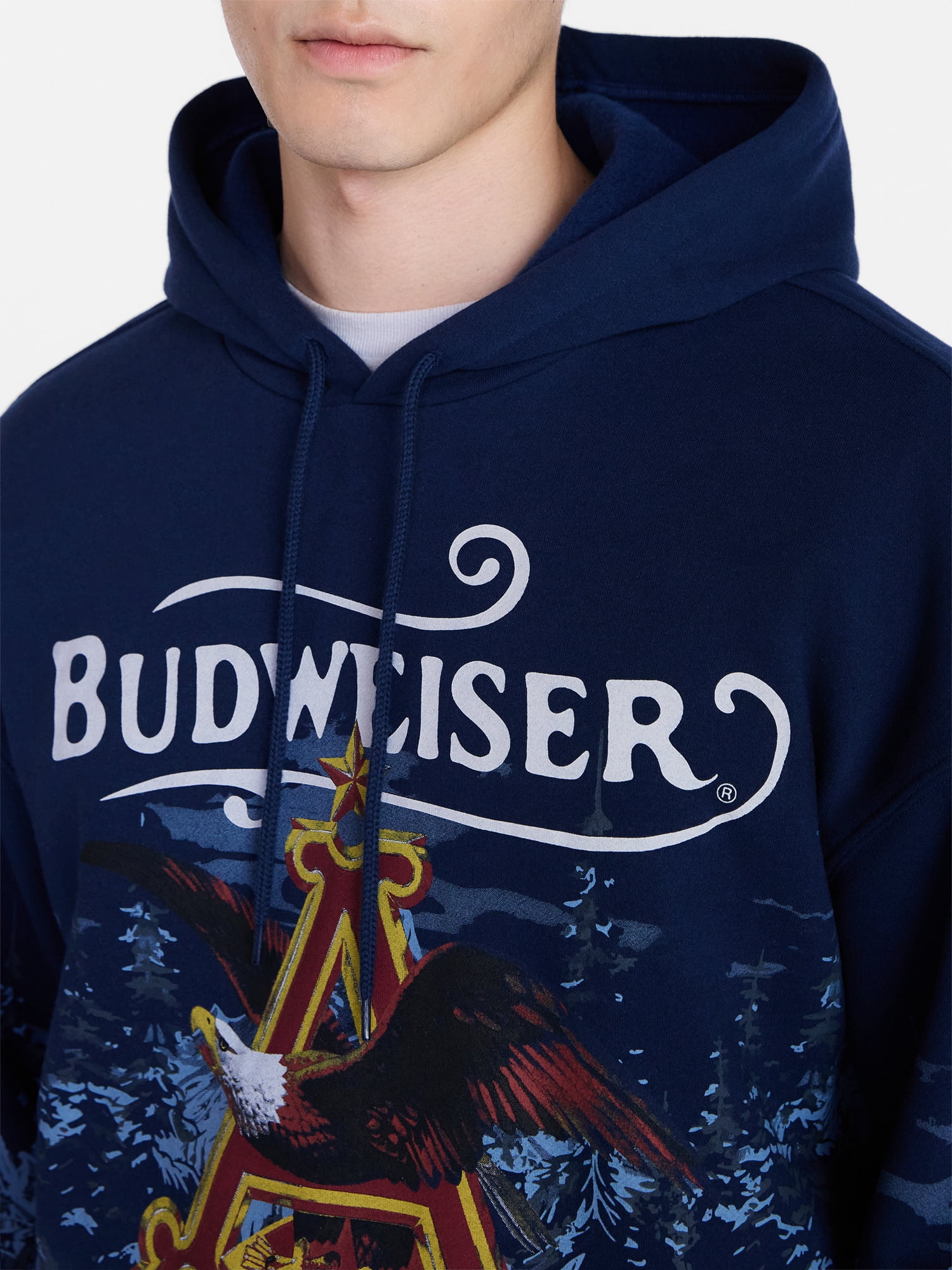 Budweiser Men's and Big Men's Graphic Fleece Hoodie, Sizes XS-3XL