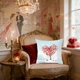 thumbnail image 5 of TanSiDing 1pcs Valentines Day Pillow Covers, Soft Flannel Heart Print Decorative Throw Pillowcases for Couch Sofa Bedroom Living Room Home Decor 45*45cm, 5 of 6
