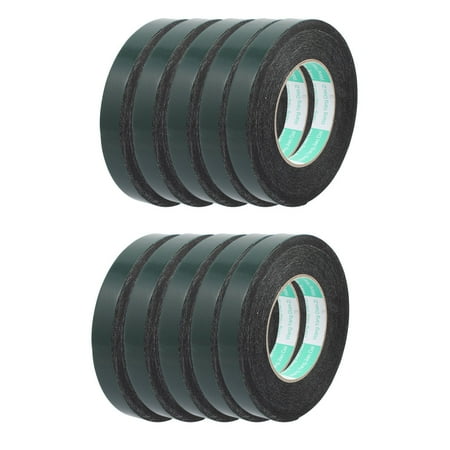 10 Pcs 10M x 18mm x 1mm Dual-side Self Adhesive Shockproof Sponge Foam Tape