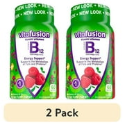 (2 pack) Vitafusion B12 Gummy Vitamins, Delicious Raspberry Flavor, 60ct (30 Day Supply)