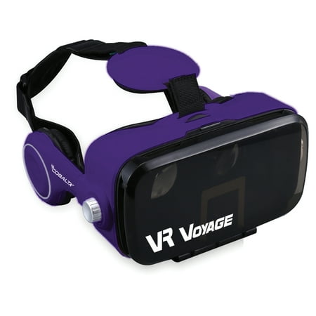 Virtual Reality Goggles With Built In Headphones - Purple
