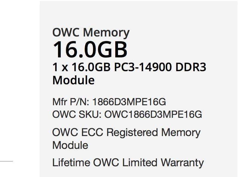16.0gb owc memory 16.0gb owc memory