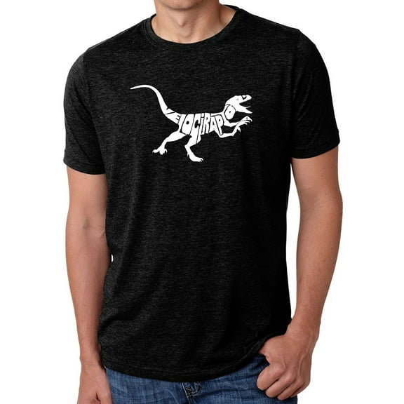 LA Pop Art Men's Premium Blend Word Art T-shirt - Velociraptor
