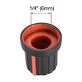 thumbnail image 3 of Unique Bargains Perilla de agujero de eje de 6mm para pedal de efecto de altavoz amplificador perilla de potenciómetro negra marca roja 10 Pcs, 3 of 3