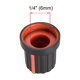 thumbnail image 3 of Unique Bargains Perilla de agujero de eje de 6mm para pedal de efecto de altavoz amplificador perilla de potenciómetro negra marca roja 10 Pcs, 3 of 3