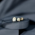 thumbnail image 4 of Rosec Jewels Natural Ethiopian Opal Stud Earrings with Diamond Halo for Women - AAA Grade, 10K Yellow Gold, 4 of 9
