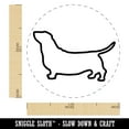 thumbnail image 2 of Basset Hound Dog Outline Self-Inking Rubber Stamp Ink Stamper - Green Ink - Medium 1 Inch, 2 of 7