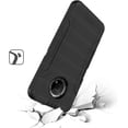 thumbnail image 4 of TJS Phone Case for Nokia G300 5G (N1374DL), Dual Layer Shockproof Brushed Armor Magnetic Metallic Phone Case Cover (Black), 4 of 6