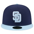 thumbnail image 2 of Men's New Era Navy/Light Blue San Diego Padres Color Pack 2-Tone 59FIFTY Fitted Hat, 2 of 6
