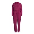 thumbnail image 5 of Liv & Lottie Juniors Cropped Hoodie and Cargo Jogger Pants Set, 2-Piece, 5 of 5