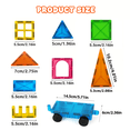 thumbnail image 3 of 30/50/100PCS Magnetic Tiles Building Blocks, Medium Size Colorful Window STEM Toys, Educational Construction Set for Kids 3+, Creative Stacking Play Kit, Ideal Gift for Boys Girls, 3 of 6