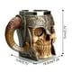 thumbnail image 5 of Naiovety Taza de viaje de calavera de resina, tazas de cerveza vikingas Retro de acero inoxidable, tazas góticas, vasos de café, jarras Teteras, 5 of 6