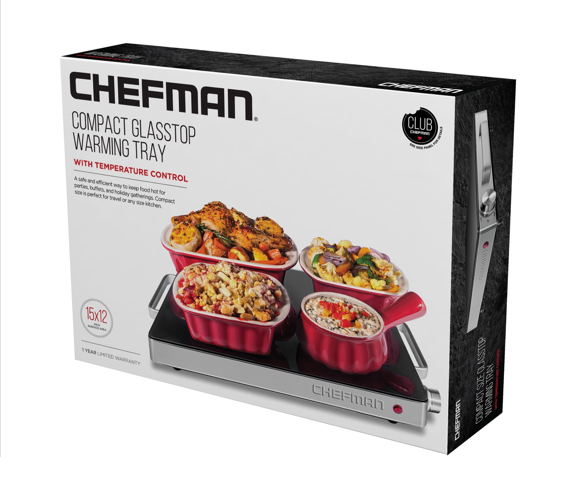  Chefman Electric Warming Tray with Adjustable Temperature  Control - Black & Electric Hot Water Pot Urn w/Auto & Manual Dispense  Buttons, Safety Lock, 3.6L/3.8 Qt/20+ Cups: Home & Kitchen