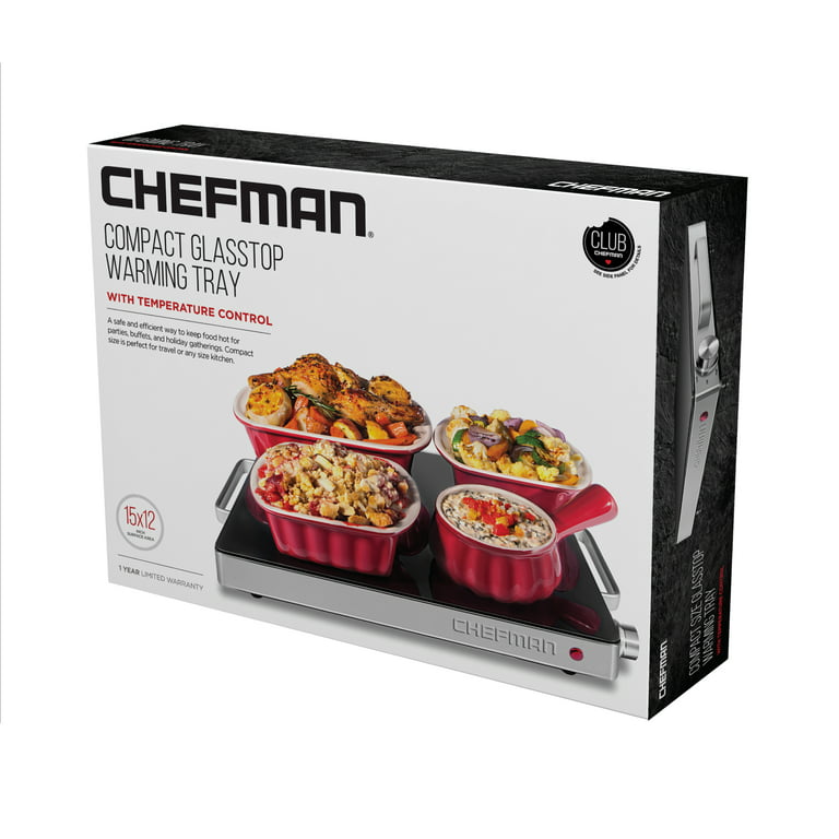 Chefman Electric Warming Tray with Adjustable Temperature Control -  Stainless