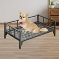 thumbnail image 6 of Serenable Dog Bed with Rails Carbon Steel Outdoor Indoor Breathable Heavy Duty Furniture Gifts Multifunctional Pet Supplies Accessories Black, 6 of 10
