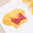 thumbnail image 5 of Unique Bargains 1 Pc Water-absorbent Bow Hair Drying Towel for Bathroom Hotel Coral Fleece Yellow, 5 of 5
