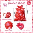 thumbnail image 2 of 50 Pcs Valentines Day Treat Bags Drawstring Candy Bags Valentine Heart Shaped Gift Bag Pouch for Valentine's Day Classroom Exchange Gifts Wedding Party Favor Supplies, 2 of 4