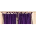 thumbnail image 2 of Purple  Tie Top  Sheer Sari Curtain / Drape / Panel   - 60W x 120L - Piece, 2 of 2