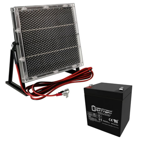 

12V 5AH Replacement Battery compatible with Power Patrol SLA1055 + 12V Solar Panel