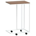 thumbnail image 3 of vidaXL Table d'Appoint avec Roues Blanc 40x30x63,5 cm Bois Manufacturé, 3 of 4