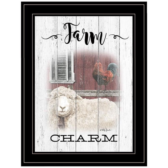 TrendyDecor4U Farm Charm By Billy Jacobs Ready To Hang Framed Print BJ1211-704G