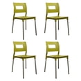 thumbnail image 1 of Ilios Innova | Set de 4 Sillas Valenia Modernas para Comedor y Restaurante, Diseño Minimalista Apilable de Polipropileno y Aluminio, Resistentes a la Intemperie, Uso Interior y Exterior, Color Verde, 1 of 9
